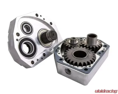 SuperATV Single 4" Billet Portal Gear Lift w/ 15% Gear Reduction & Frame Stiffener Polaris RZR XP Turbo S 2 Seater 2018-2021 - PGH-1-75-151-B-FS