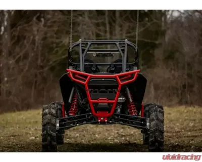 SuperATV Single 4" Billet Portal Gear Lift w/ 15% Gear Reduction & Frame Stiffener Polaris RZR XP Turbo S 4 Seater 2018-2021 - PGH-1-75-152-B-FS