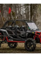 SuperATV Single 4" Billet Portal Gear Lift w/ 15% Gear Reduction & Frame Stiffener Polaris RZR XP Turbo S 4 Seater 2018-2021                                     - PGH-1-75-152-B-FS - Image 9