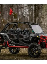 SuperATV Single 4" Billet Portal Gear Lift w/ 30% Gear Reduction & Frame Stiffener Polaris RZR XP Turbo S 4 Seater 2018-2021                                     - PGH-1-75-302-B-FS - Image 5