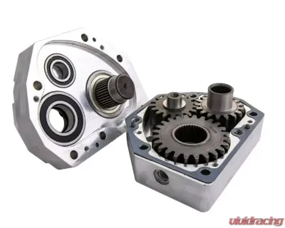 SuperATV Single 4" Billet Portal Gear Lift w/ 30% Gear Reduction & Frame Stiffener Polaris RZR XP Turbo S 4 Seater 2018-2021 - PGH-1-75-302-B-FS