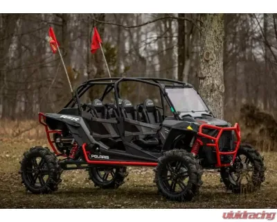 SuperATV Single 4" Cast Portal Gear Lift w/ 30% Gear Reduction & Frame Stiffener Polaris RZR XP Turbo S 4 Seater 2018-2021 - PGH-1-75-302-FS