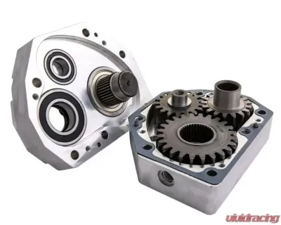 SuperATV Single 4" Billet Portal Gear Lift w/ 15% Gear Reduction & Frame Stiffener Honda Pioneer 1000 w/ 6" Lift Kit 2016 - PGH-3-64-153-B-FS