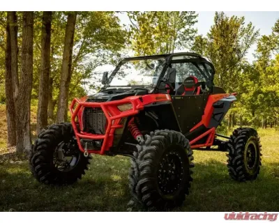 SuperATV 6" Single Billet Portal Gear Lift Kit w/ 30% Reduction & Frame Stiffener Polaris RZR XP Turbo S 2 Seat 2018+ - PGH6-1-75-301-B-FS