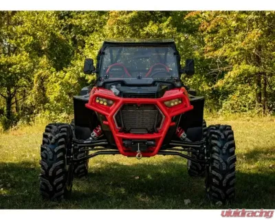 SuperATV 6" Single Billet Portal Gear Lift Kit w/ 30% Reduction & Frame Stiffener Polaris RZR XP Turbo S 2 Seat 2018+ - PGH6-1-75-301-B-FS