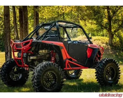 SuperATV 6" Single Billet Portal Gear Lift Kit w/ 30% Reduction & Frame Stiffener Polaris RZR XP Turbo S 2 Seat 2018+ - PGH6-1-75-301-B-FS
