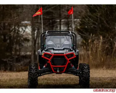 SuperATV 6" Single Billet Portal Gear Lift Kit w/ 30% Reduction & Frame Stiffener Polaris RZR XP Turbo S  Seat 2018+ - PGH6-1-75-302-B-FS