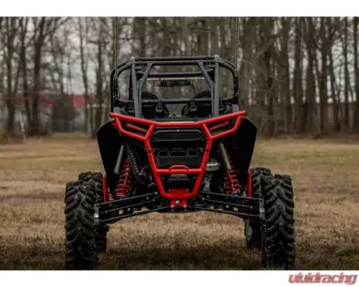 SuperATV 6" Single Billet Portal Gear Lift Kit w/ 30% Reduction & Frame Stiffener Polaris RZR XP Turbo S  Seat 2018+ - PGH6-1-75-302-B-FS