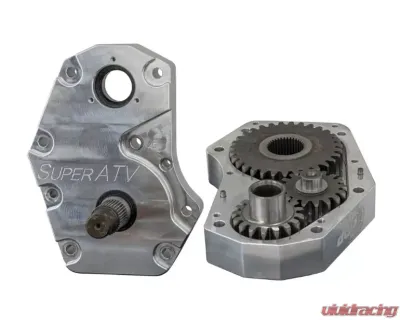 SuperATV 6" Single Billet Portal Gear Lift Kit w/ 30% Reduction & Frame Stiffener Polaris Ranger XP 1000 Standard Cab 2021+ - PGH6-1-98-302-B-FS