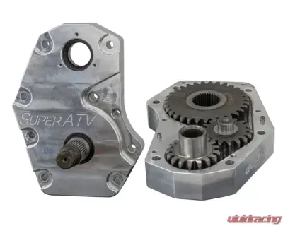 SuperATV 6" Single Billet Portal Gear Lift Kit w/ 30% Gear Reduction & Frame Stiffener Honda Talon 1000X 2018+ - PGH6-3-82-301-B-FS