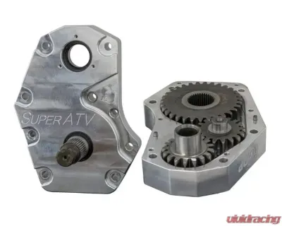 SuperATV 6" Billet Portal Gear Lift Kit w/ 30% Gear Reduction & Frame Stiffener Kawasaki Teryx KRX 1000 2020+ - PGH6-4-88-301-B-FS