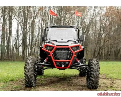 SuperATV 6" Dual Billet Portal Gear Lift Kit w/ 30% Gear Reduction & Frame Stiffener Polaris RZR XP Turbo S 2 Seater 2018+ - PGH6D-1-75-301-B-FS