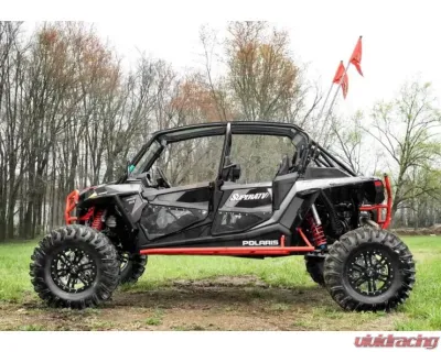 SuperATV 6" Dual Billet Portal Gear Lift Kit w/ 30% Gear Reduction & Frame Stiffener Polaris RZR XP Turbo S 2 Seater 2018+ - PGH6D-1-75-301-B-FS