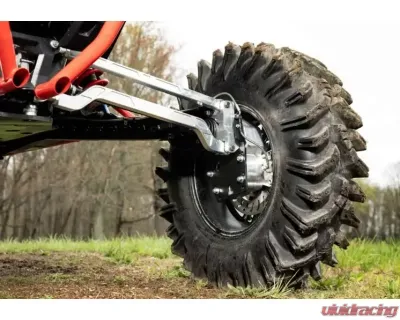 SuperATV 6" Dual Billet Portal Gear Lift Kit w/ 30% Gear Reduction & Frame Stiffener Polaris RZR XP Turbo S 2 Seater 2018+ - PGH6D-1-75-301-B-FS