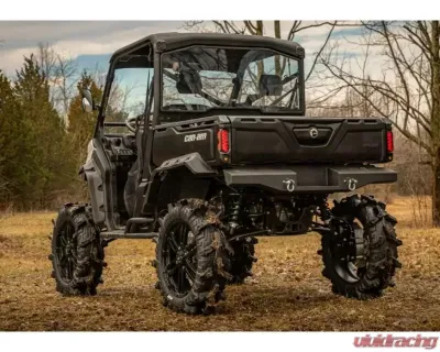 SuperATV 6" Dual Billet Portal Gear Lift Kit w/ 30% Gear Reduction & Frame Stiffener Can-AM Defender 2016-2021 - PGH6D-7-67-303-B-FS