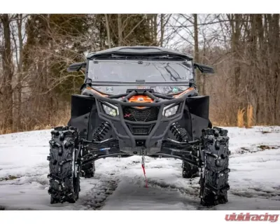 SuperATV 6" Dual Billet Portal Gear Lift Kit w/ 30% Gear Reduction & Frame Stiffener Can-AM Maverick X3 Standard 2017+ - PGH6D-7-72-301-B-FS