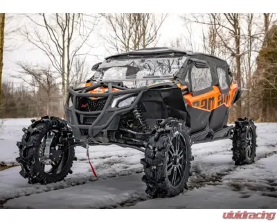 SuperATV 6" Dual Billet Portal Gear Lift Kit w/ 30% Gear Reduction & Frame Stiffener Can-AM Maverick X3 Standard 2017+ - PGH6D-7-72-301-B-FS