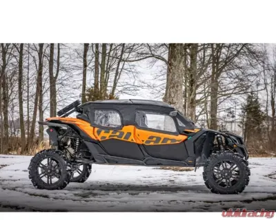 SuperATV 6" Dual Billet Portal Gear Lift Kit w/ 30% Gear Reduction & Frame Stiffener Can-AM Maverick X3 Standard 2017+ - PGH6D-7-72-301-B-FS