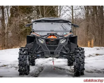 SuperATV 6" Dual Billet Portal Gear Lift Kit w/ 30% Gear Reduction & Frame Stiffener Can-AM Maverick X3 MAX 2017+ - PGH6D-7-72-302-B-FS