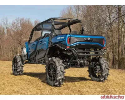 SuperATV 6" Dual Billet Portal Gear Lift Kit w/ 30% Gear Reduction & Frame Stiffener Can-AM Commander 2 Seat 2021+ - PGH6D-7-92-301-B-FS