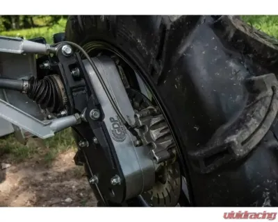 SuperATV 8" Single Billet Portal Gear Lift Kit w/ 45% Gear Reduction & Frame Stiffener Polaris RZR XP Turbo 2016 - PGH8-1-33-304-B-FS