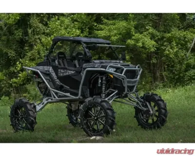 SuperATV 8" Single Billet Portal Gear Lift Kit w/ 45% Gear Reduction & Frame Stiffener Polaris RZR XP Turbo 2016 - PGH8-1-33-304-B-FS