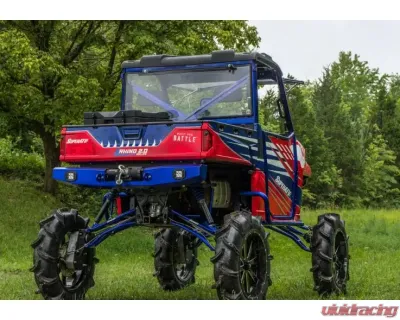 SuperATV 8" Single Billet Portal Gear Lift Kit w/ 45% Gear Reduction & Frame Stiffener Polaris Ranger XP 900 Standard Cab  2013-2019 - PGH8-1-34-301-B-FS