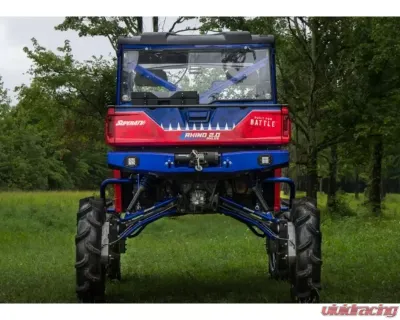 SuperATV 8" Single Billet Portal Gear Lift Kit w/ 45% Gear Reduction & Frame Stiffener Polaris Ranger XP 900 Standard Cab  2013-2019 - PGH8-1-34-301-B-FS