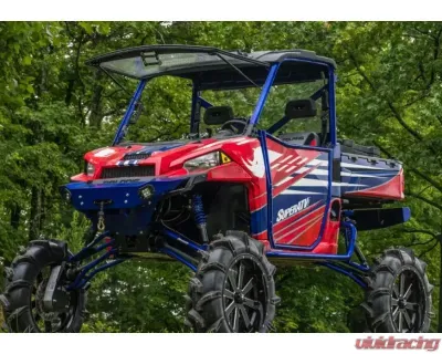 SuperATV 8" Single Billet Portal Gear Lift Kit w/ 45% Gear Reduction & Frame Stiffener Polaris Ranger XP 1000 Crew Cab 2017-2018 - PGH8-1-34-302-B-FS