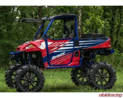 SuperATV 8" Single Billet Portal Gear Lift Kit w/ 45% Gear Reduction & Frame Stiffener Polaris Ranger XP 1000 Crew Cab 2017-2018 - PGH8-1-34-302-B-FS
