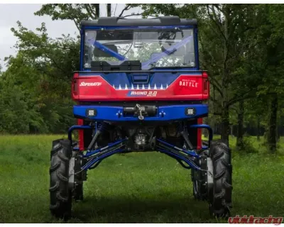 SuperATV 8" Single Billet Portal Gear Lift Kit w/ 45% Gear Reduction & Frame Stiffener Polaris Ranger XP 1000 Crew Cab 2017-2018 - PGH8-1-34-302-B-FS