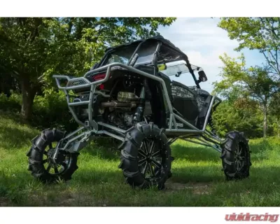 SuperATV 8" Single Billet Portal Gear Lift Kit w/ 60% Gear Reduction & Frame Stiffener Polaris RZR XP Turbo 2017-2021 - PGH8-1-58-602-B-FS