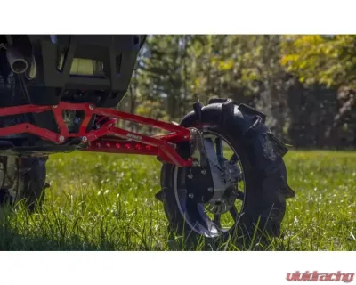 SuperATV 8" Single Billet Portal Gear Lift Kit w/ 45% Gear Reduction & Frame Stiffener Polaris RZR XP Turbo S 2 Seat 2018-2021 - PGH8-1-75-451-B-FS