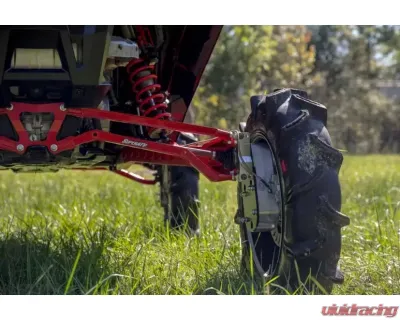 SuperATV 8" Single Billet Portal Gear Lift Kit w/ 45% Gear Reduction & Frame Stiffener Polaris RZR XP Turbo S 2 Seat 2018-2021 - PGH8-1-75-451-B-FS