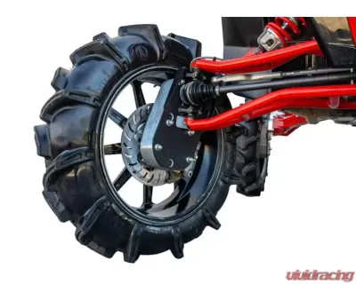 SuperATV 8" Single Billet Portal Gear Lift Kit w/ 45% Gear Reduction & Frame Stiffener Polaris RZR XP Turbo S 2 Seat 2018-2021 - PGH8-1-75-451-B-FS