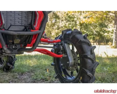 SuperATV 8" Single Billet Portal Gear Lift Kit w/ 45% Gear Reduction & Frame Stiffener Polaris RZR XP Turbo S 2 Seat 2018-2021 - PGH8-1-75-451-B-FS