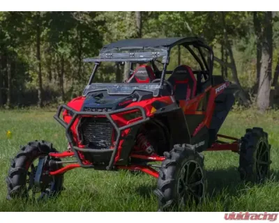 SuperATV 8" Single Billet Portal Gear Lift Kit w/ 45% Gear Reduction & Frame Stiffener Polaris RZR XP Turbo S 2 Seat 2018-2021 - PGH8-1-75-451-B-FS