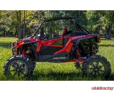 SuperATV 8" Single Billet Portal Gear Lift Kit w/ 45% Gear Reduction & Frame Stiffener Polaris RZR XP Turbo S 2 Seat 2018-2021 - PGH8-1-75-451-B-FS