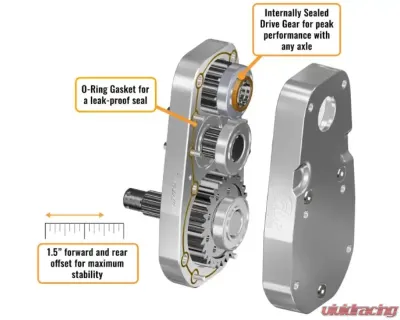 SuperATV 8" Billet Portal Gear Lift Kit w/ 45% Gear Reduction Polaris General XP 1000 2 Seat 2020+ - PGH8-1-94-451-B