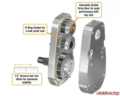 SuperATV 8" Cast Portal Gear Lift Kit w/ 45% Gear Reduction Polaris General XP 1000 4 Seat 2020+ - PGH8-1-94-452