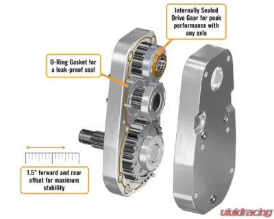 SuperATV 8" Billet Portal Gear Lift Kit w/ 45% Gear Reduction Polaris Ranger Honda Pioneer 1000 2017-2021 - PGH8-3-64-454-B