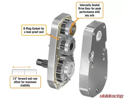 SuperATV 8" Cast Portal Gear Lift Kit w/ 45% Gear Reduction & Frame Stiffener Honda Talon 1000X w/ Big Lift Kit 2018+ - PGH8-3-82-452-FS