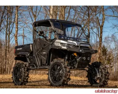 SuperATV 8" Single Billet Portal Gear Lift Kit w/ 60% Gear Reduction & Frame Stiffener Can-Am Defender 2016-2021 - PGH8-7-67-603-B-FS