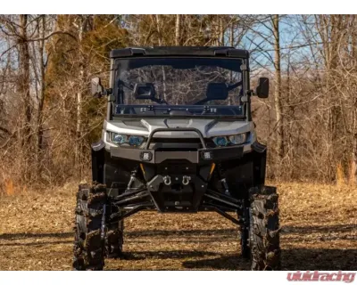 SuperATV 8" Single Billet Portal Gear Lift Kit w/ 60% Gear Reduction & Frame Stiffener Can-Am Defender 2016-2021 - PGH8-7-67-603-B-FS