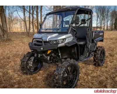 SuperATV 8" Single Billet Portal Gear Lift Kit w/ 60% Gear Reduction & Frame Stiffener Can-Am Defender 2016-2021 - PGH8-7-67-603-B-FS