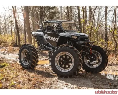 SuperATV 8" Dual Billet Portal Gear Lift Kit w/ 70% Gear Reduction & Frame Stiffener Polaris RZR XP 1000 Standard 2015-2016 - PGH8D-1-33-702-B-FS