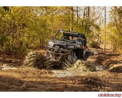 SuperATV 8" Dual Billet Portal Gear Lift Kit w/ 70% Gear Reduction & Frame Stiffener Polaris RZR XP 1000 Standard 2015-2016 - PGH8D-1-33-702-B-FS