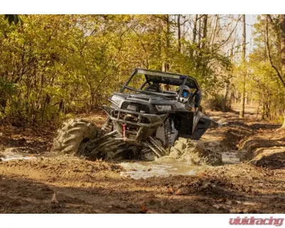 SuperATV 8" Dual Billet Portal Gear Lift Kit w/ 70% Gear Reduction & Frame Stiffener Polaris RZR XP Turbo 2016-2021 - PGH8D-1-58-702-B-FS