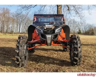 SuperATV 8" Dual Billet Portal Gear Lift Kit w/ 70% Gear Reduction & Frame Stiffener Can-AM Maverick X3 Standard 2017+ - PGH8D-7-72-701-B-FS