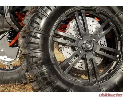 SuperATV 8" Dual Billet Portal Gear Lift Kit w/ 70% Gear Reduction & Frame Stiffener Can-AM Maverick X3 Standard 2017+ - PGH8D-7-72-701-B-FS